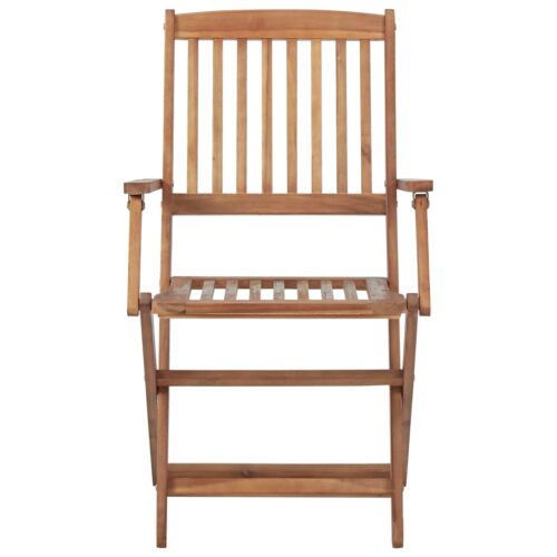 Folding Garden Chairs 6pcs with Cushions Solid Acacia Wood - Image 6