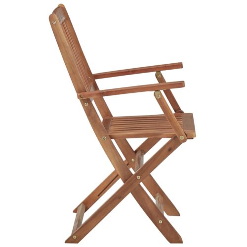 Folding Garden Chairs 6pcs with Cushions Solid Acacia Wood - Image 7