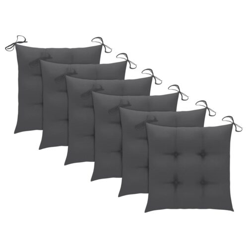 Folding Garden Chairs 6pcs with Cushions Solid Acacia Wood - Image 10