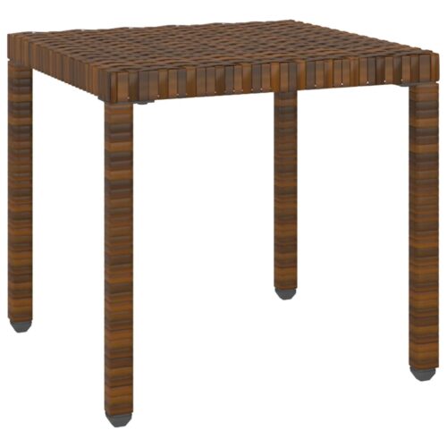 Sun Loungers 2pcs with Table Poly Rattan Brown - Image 9