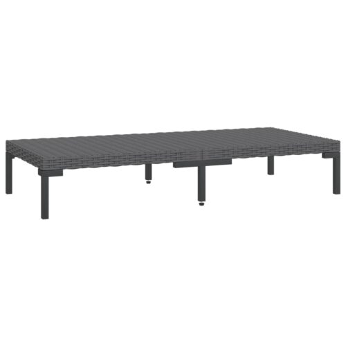 11-Piece Garden Lounge Set with Cushions Poly Rattan Wicker Outdoor Patio Furniture Dark Grey - Image 7
