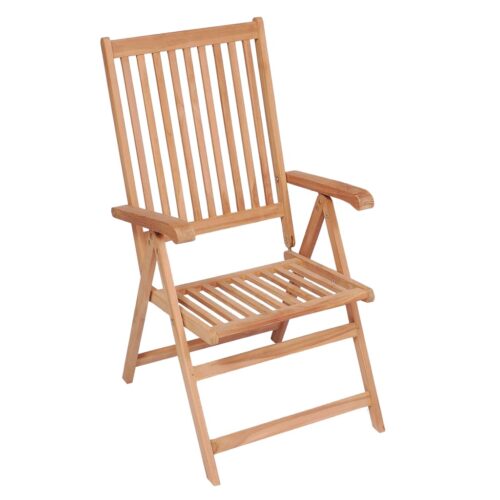Reclining Garden Chairs 4pcs Solid Teak Wood - Image 2
