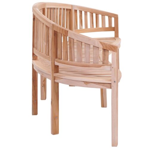 Banana Bench 200cm Solid Teak Wood - Image 4