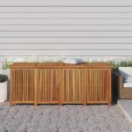 Garden Storage Box 200x80x75cm Solid Wood Acacia