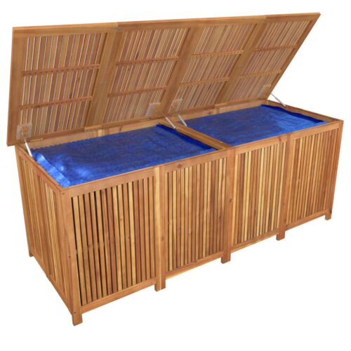 Garden Storage Box 200x80x75cm Solid Wood Acacia - Image 3