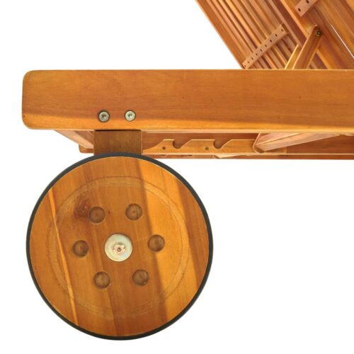 2-Person Garden Sun Lounger with Cushions Solid Acacia Wood - Image 4