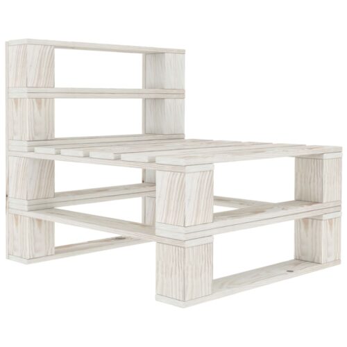 6-Piece Garden Pallet Lounge Set Wood White Outdoor Patio Furniture - Image 3