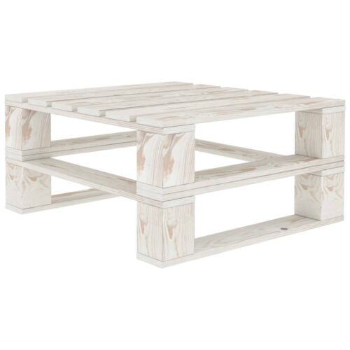 6-Piece Garden Pallet Lounge Set Wood White Outdoor Patio Furniture - Image 7