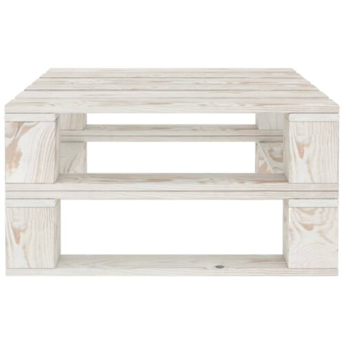 6-Piece Garden Pallet Lounge Set Wood White Outdoor Patio Furniture - Image 8