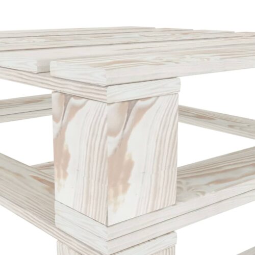 6-Piece Garden Pallet Lounge Set Wood White Outdoor Patio Furniture - Image 9