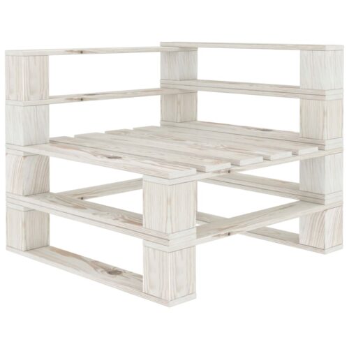 6-Piece Garden Pallet Lounge Set Wood White Outdoor Patio Furniture - Image 10