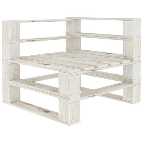 6-Piece Garden Pallet Lounge Set Wood White Outdoor Patio Furniture - Image 3