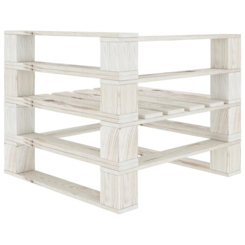 6-Piece Garden Pallet Lounge Set Wood White Outdoor Patio Furniture - Image 5