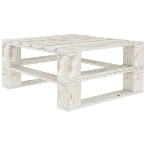 6-Piece Garden Pallet Lounge Set Wood White Outdoor Patio Furniture - Image 7