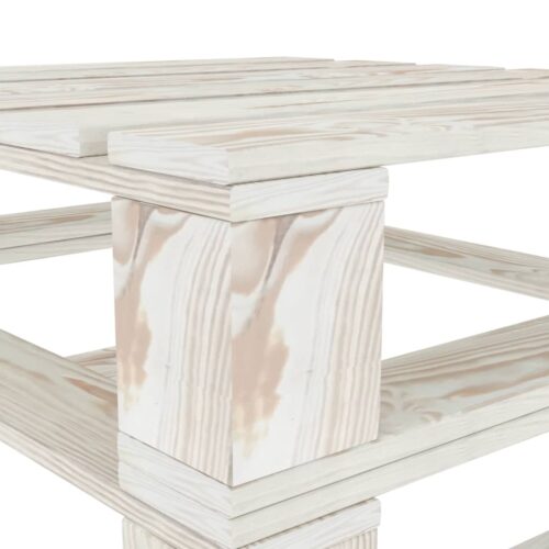 6-Piece Garden Pallet Lounge Set Wood White Outdoor Patio Furniture - Image 9