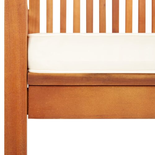 Garden Dining Chairs with Cushions 4pcs Solid Wood Acacia - Image 5