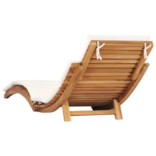 Sun Loungers 2pcs with Cushions Solid Wood Teak - Image 6