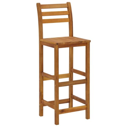 Bar Stools 8pcs Solid Wood Acacia