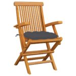 6pcs Outdoor Chairs with Cushions Patio Garden Lounge Dining Seat Furniture Wood