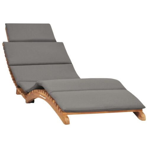 Sun Loungers 2pcs with Cushions Solid Wood Teak - Image 2