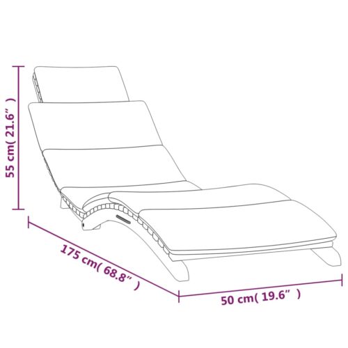 Sun Loungers 2pcs with Cushions Solid Wood Teak - Image 10