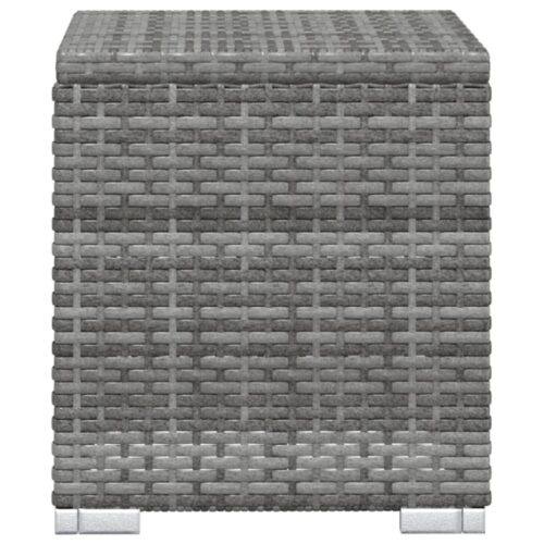 3-Piece Garden Sun Loungers with Tea Table Poly Rattan Grey - Image 9