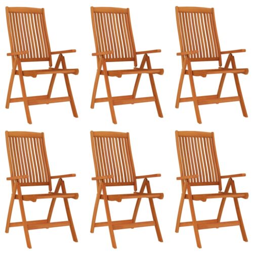 Folding Garden Chairs 6pcs Solid Wood Eucalyptus - Image 2
