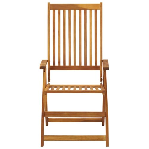 Folding Garden Chairs 6pcs with Cushions Solid Acacia Wood - Image 4