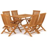 7-Piece Garden Dining Set Acacia Wood Timber Outdoor Patio Furniture