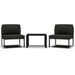 3-Piece Garden Sofa Set with Cushions Aluminium Anthracite