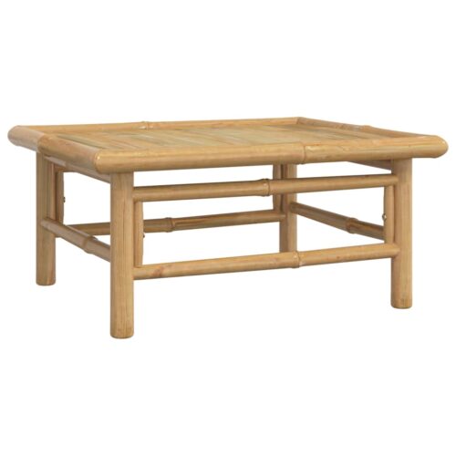 3-Piece Garden Lounge Set with Taupe Cushions Bamboo - Image 7