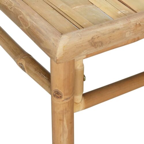 3-Piece Garden Lounge Set with Taupe Cushions Bamboo - Image 8