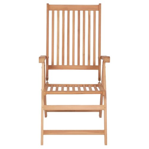 Reclining Garden Chairs 6pcs Solid Teak Wood - Image 3