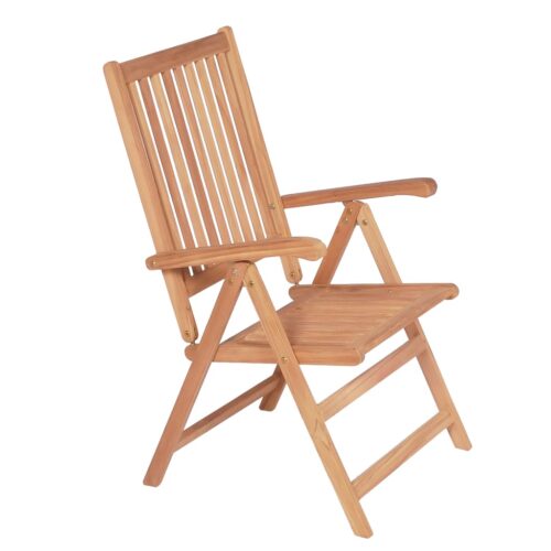 Reclining Garden Chairs 6pcs Solid Teak Wood - Image 4