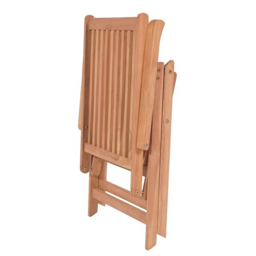 Reclining Garden Chairs 6pcs Solid Teak Wood - Image 6