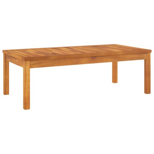 4-Piece Garden Lounge Set with Cushion Cream Acacia Wood Timber Outdoor Patio Furniture - Image 8