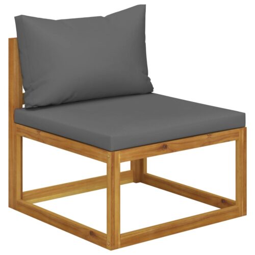 4-Piece Garden Lounge Set with Cushion Acacia Wood Timber Outdoor Patio Furniture - Image 7