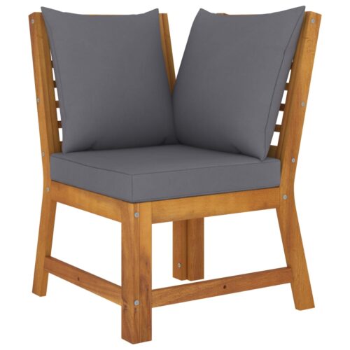 4-Piece Garden Lounge Set with Cushion Acacia Wood Timber Outdoor Patio Furniture - Image 5