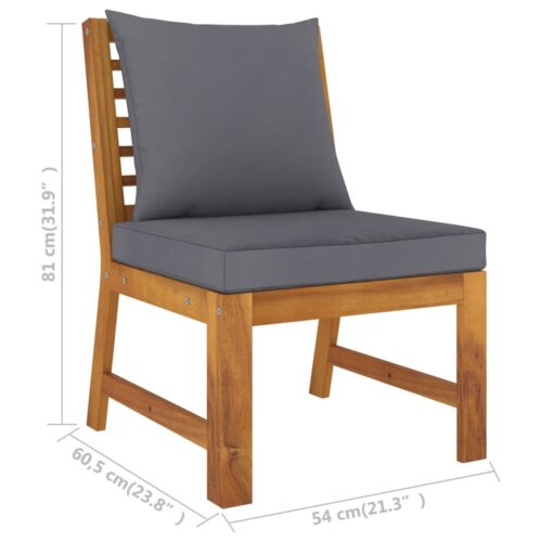 4-Piece Garden Lounge Set with Cushion Acacia Wood Timber Outdoor Patio Furniture - Image 11