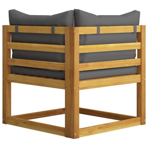 4-Piece Garden Lounge Set with Cushion Acacia Wood Timber Outdoor Patio Furniture - Image 7