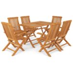 7-Piece Garden Dining Set Acacia Wood Timber Outdoor Patio Furniture