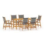 7-Piece Garden Dining Set Wood Timber Outdoor Patio Furniture Acacia