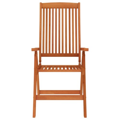 Folding Garden Chairs 8pcs Solid Wood Eucalyptus - Image 4