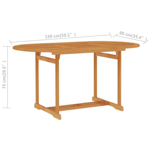 7-Piece Garden Dining Set Acacia Wood Timber Outdoor Patio Furniture - Image 10
