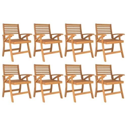 Garden Chairs 8pcs 58x58x87cm Solid Wood Acacia - Image 2