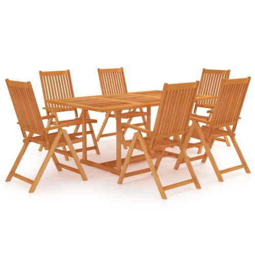 7-Piece Garden Dining Set Acacia Wood Timber Outdoor Patio Furniture