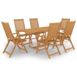 7-Piece Garden Dining Set Acacia Wood Timber Outdoor Patio Furniture