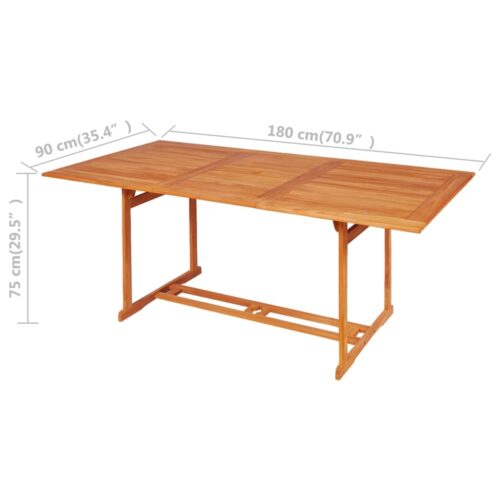 7-Piece Garden Dining Set Acacia Wood Timber Outdoor Patio Furniture - Image 9