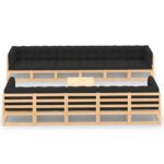 12-Piece Garden Lounge Set with Anthracite Cushions Pine Wood Outdoor Patio Furniture