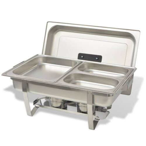 2-Piece Chafing Dish Bain Marie Set Stainless Steel Buffet Food Warmer - Image 6